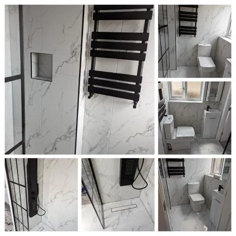 Walk-in shower installed during an Essex bathroom installation