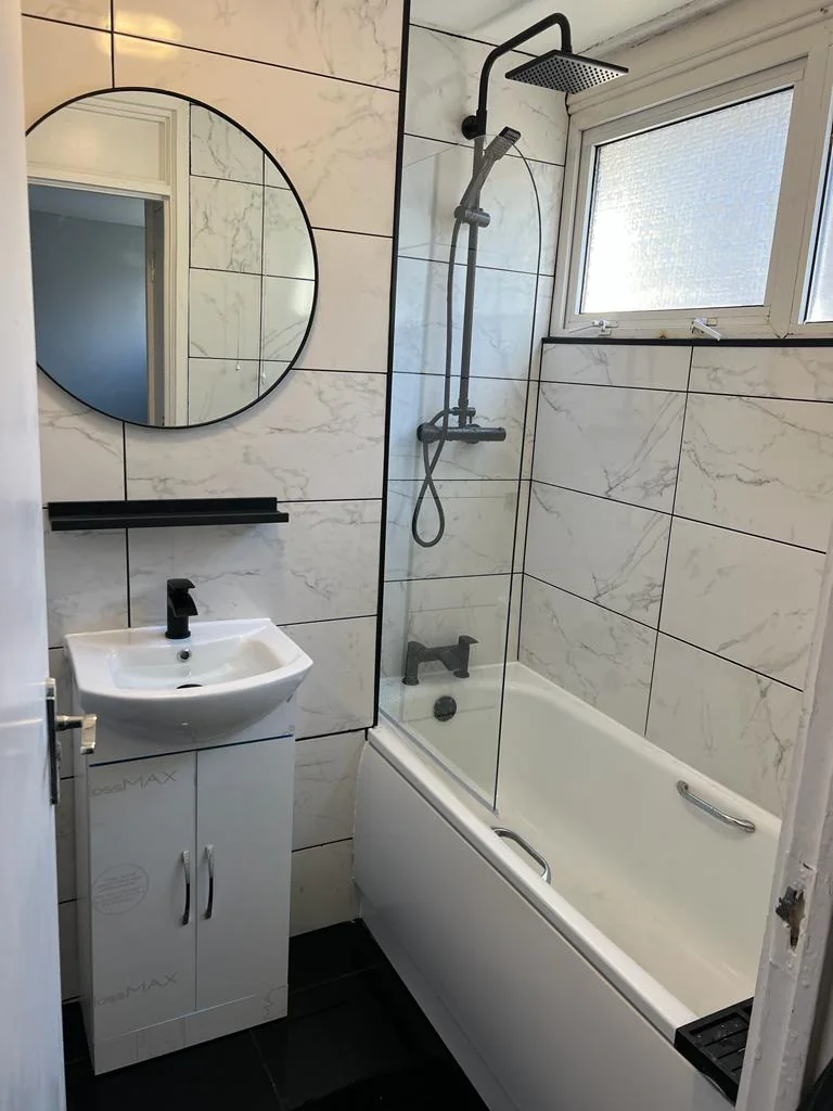 Upminster property being worked on by our bathroom fitters